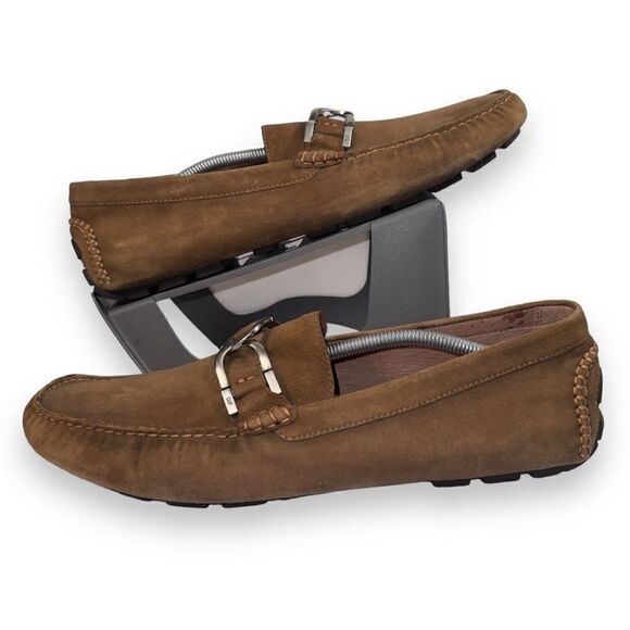 Donald J. Pliner Derrik Suede Slip-on Driving‎ Loafers Brown Men\'s 13 main image 7